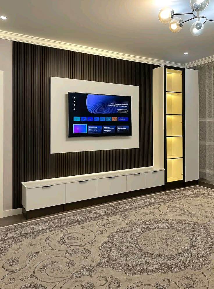 Media Wall & Feather Walls project by Lasani Interior Decor in Bahawalpur