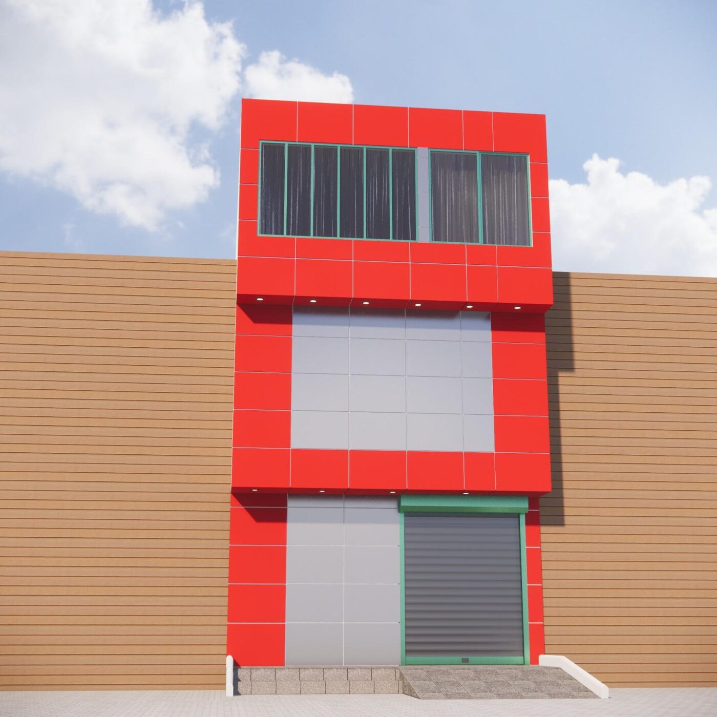 Aluminum Cladding & Front Elevation project by Lasani Interior Decor in Bahawalpur